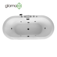 GM1317 glamue jacuzzi massage bathtubs freestanding acrylic bathtubs with jacuzzi whirlpool massage functions